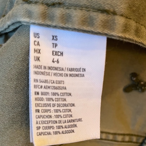 American Eagle Outfitters Chore Utility Field Hooded Army Green Jacket Size XS - Picture 6 of 7